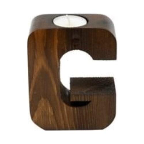 Two Spoon Wooden Letter candle Holder, ORK candle holder candle and candlestick свеча и подсвечник vela y candelero