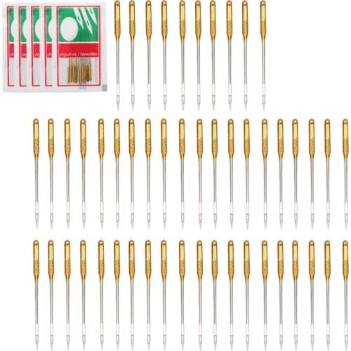 50pcs Household Sewing Machine Needles For Brother Singer Janome Juki Also Fit Old Sewing Macine 90/14