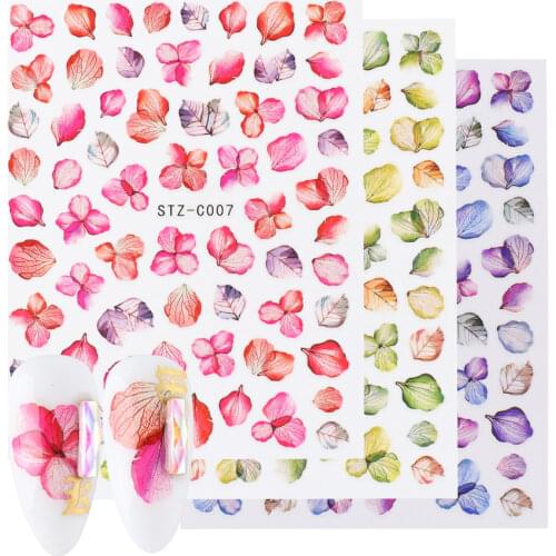 Simulation Dried Flowers Butterfly Flowers Small Fresh Nail Sticker Diy Decorations Nail Waterproof and Durable Nail Designs