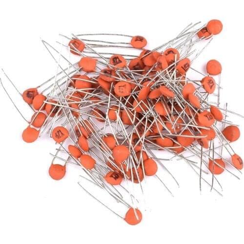 100PCS/LOT Ceramic Disc Capacitors 50V 10P/15/20P/22PF/27P/30P/33P/47P/56P/68P/82PF/100P/120/150/220P/330P/470PF 103Z 104Z 223Z