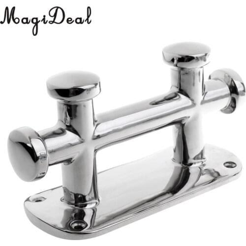 MagiDeal Premium Strong 316 Stainless Steel Boat Double Cross Bollard Post Sailing Marine Yacht Deck Dock Rope Fasten Cleat