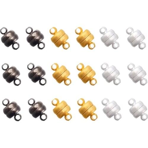 5 Sets 11x7mm Oval Brass Magnetic Clasps for Jewelry Accessories DIY Making Component Findings Wholesale 6 Colors Available F80