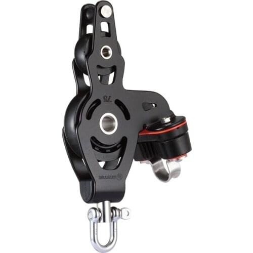 Marine Boat Sailboat Dinghy 75mm 2 15/16 Inch Aluminum Single Swivel Shackle Fiddle Becket AL Cleat Block Master ALC-7522F