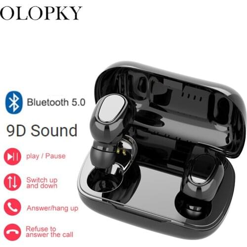 TWS Bluetooth 5.0 Headset Wireless Earphones Mini Earbuds Stereo Bass Headphone For IOS Android Smart Phone For IOS For Android