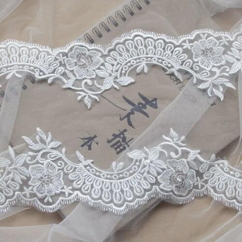 New flat embroidered lace appliques, wedding dress Accessories, veil wedding shoes, skirt hem, diy accessories, cloth stickers