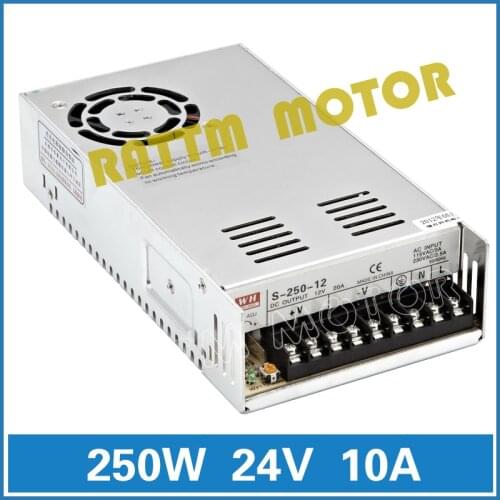 Switch Power Supply AC to DC 24V 12V/ 24V/ 36V/ 48V 250W DC power CNC Router Single Output