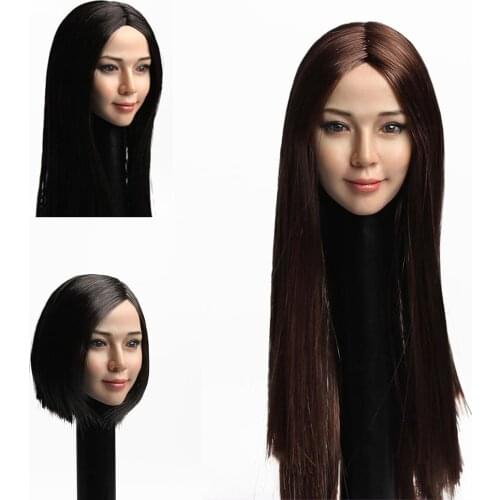 Spot SUPER DUCK 1/6 Soldier SDH010 Asian female star head sculpture model for 12 inch action figure body