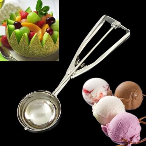 Hot Sale High Quality And Durable Stainless Steel Spring Cream Handle Spoon Ice-cream Spoon