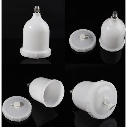 High Quality 600ml White Plastic Spray Gun Cup Pot Sprayer Paint Cup For Auto Spray Coating Painting Pneumatic Machine Accessory