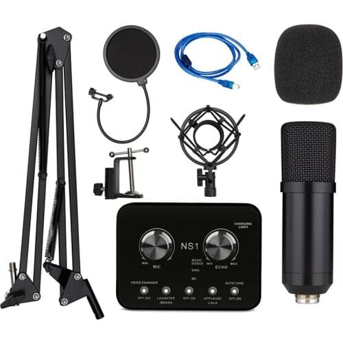 JAYETE Top Quality bm 800 Condenser Microphone Kit Hanging Microfono For Computer Studio Recording Live broadcast Karaoke BM800