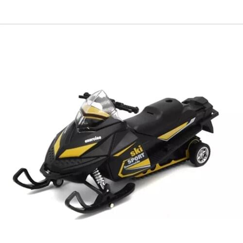 1: 32 Snow Alloy Snow Motorcycle Model Light Music Return Force Childrens Toys Boys Birthday Christmas New Year Gift Yellow