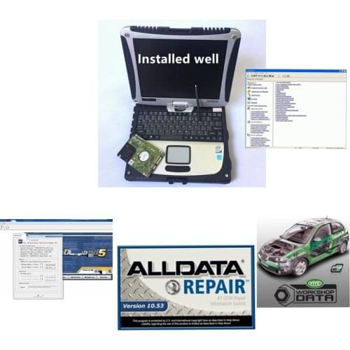 2020 Top Quality Alldata Auto repair software all data 10.53 with laptop cf19 installed well 1TB HDD mit..chell 2015 Vivid data