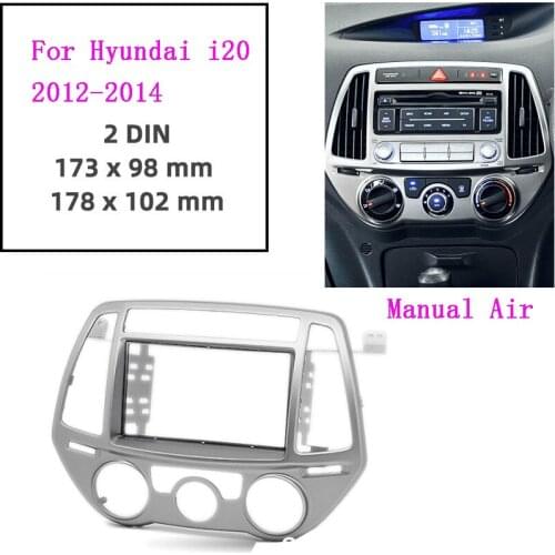 2Din Car Radio Audio Frame Fascia For Hyundai i20 I20 I 20 Manual AC 2008+ Stereo Panel Mount Kit Adapter Trim Bezel