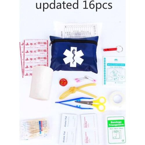 16 pcs First aid kit family travel medical bag outdoor supplies earthquake emergency package family School emergency teaching