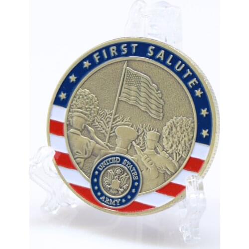 Army Salute No. 1 Commemorative Coin Festival Souvenir Coins Collection Alloy Art Soldier Friends Special Meaning Gifts