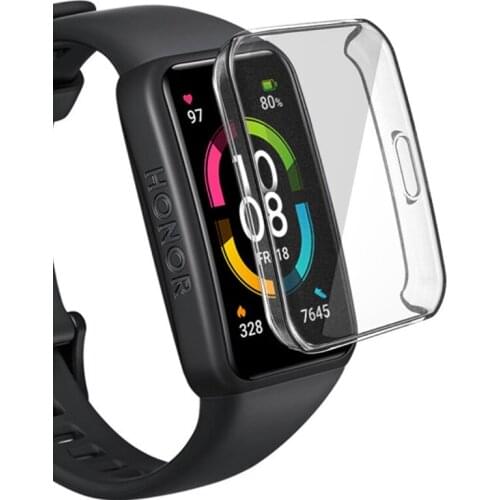 For -Huawei Honor Band 6 watch Case Soft Tpu Case Full Cover Watch Fit Shockproof Case Honor Watch 6 Plating Shell