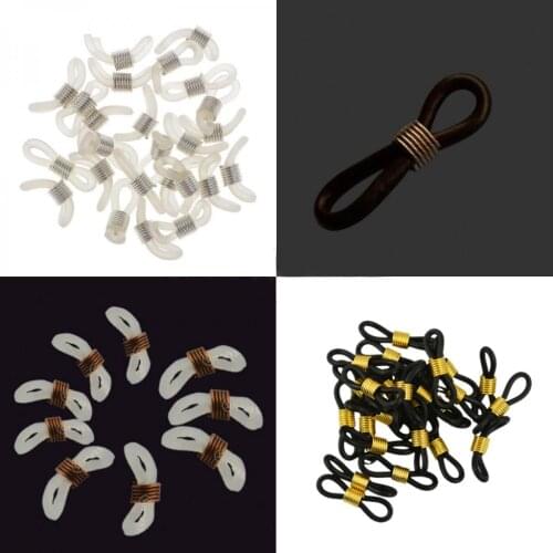 70pcs Wholesale Eyeglasses Spectacle Strap Holder Rubber Loop Ends Eyewear Findings Eyewear Holder Accessories for Eyeglasses