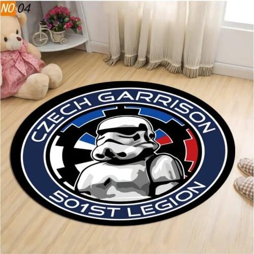 Disney 120cm Baby Play Mat Star Wars Pattern Round Rughome Living Room Carpet Bedroom Room Entry Blanket Rugs for Boys Bedroom