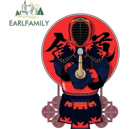 EARLFAMILY 13cm x 9cm Japan Wooden Sword Samurai Car Stickers Vinyl Bushido Spirit Decal JDM Waterproof Car Styling Graphics