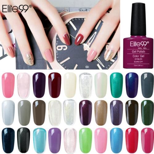 Elite99 7.3ml Pure Color Gel Nail Polish Glitter Gel Polish Soak off UV LED Lamp UV Vernis Semi-permanent Nail Enamel Varnish