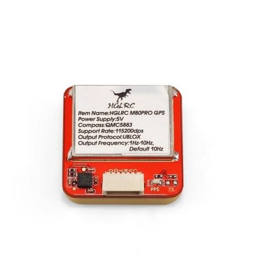 HGLRC M80 PRO GLONASS GALILEO QZSS SBAS BDS GPS Module QMC5883 Compass Gain Antenna for RC Airplane FPV Long Range Drones