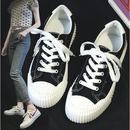 Canvas Lace-up Black Red Womens Sneakers Womens Woman Vulcanize Shoes for Women Womans Sport Shoe Footwear Zapatillas Mujer