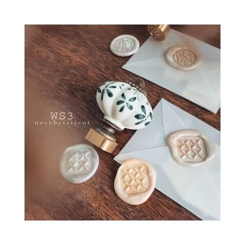 Creative kawayi flower vase Sewing Machine Special-shaped Wax Seal StampFire Lacquer Seal Head Wedding Greeting Card Wax Seal