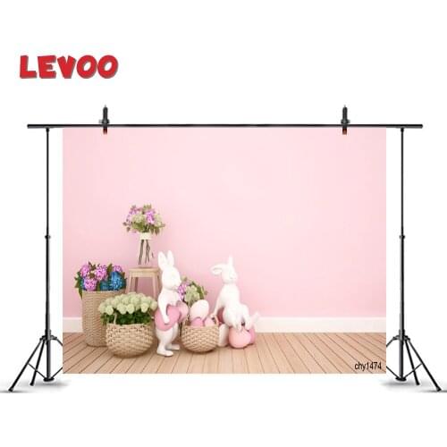 LEVOO Photo Background Rabbit Puppets Easter Eggs Flowers Room Decor Backdrop Photography Photo Studio Props Vinyl Photozone