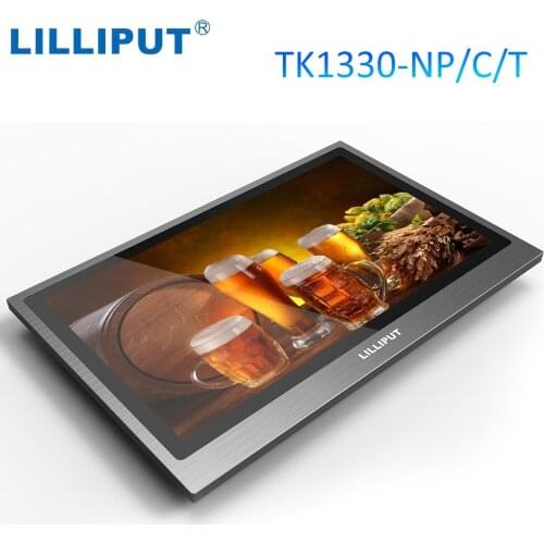 Lilliput TK1330-NP/C/T 13.3 Inch Metal Housing Capacitive Multi-Touch LED Displays FHD Industrial Open Frame Monitor