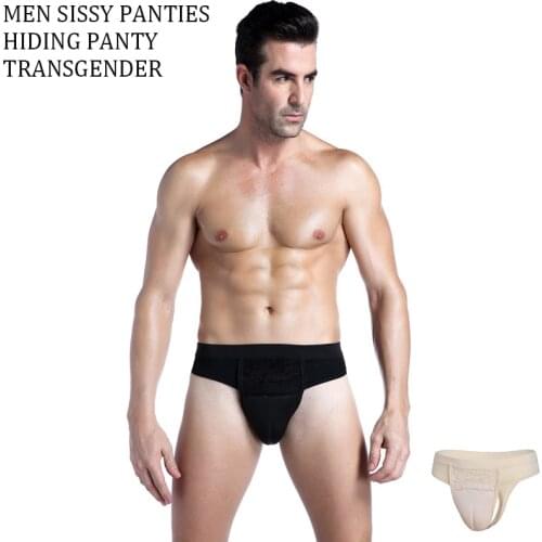 Men Sissy Fake Vagina Camel Toe Panties Hiding Gaff Panty Thong For Transgender Crossdresser Shemale Drag Queen