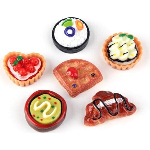 Newest Food Bread Colorful Cabochon Kawaii Embellishments Scrapbooking Clay Resin Cameo Craft Button Patch Sticker Girl Clip DIY
