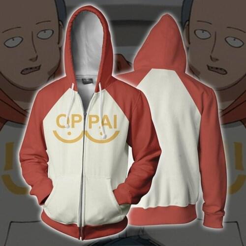 New Anime ONE PUNCH MAN Saitama Hoodies Cosplay Costumes 3D Print ONE PUNCH MAN Hoodies Sweatshirts Cosplay Hooded Casual Jacket