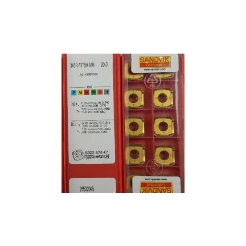 ORIGINAL 10PCS CARBIDE INSERT 345R-13T5M-MM2040