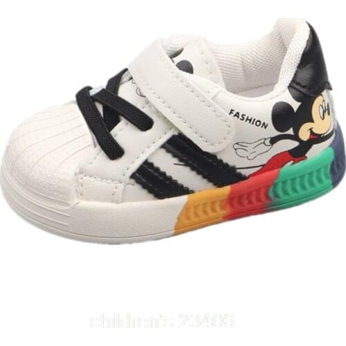 Original Disney Children Shoes Boys Chaussure Enfant Mickey Mouse Kids Sneakers Soft Sports Running Basketball Shoe Infant Tenni