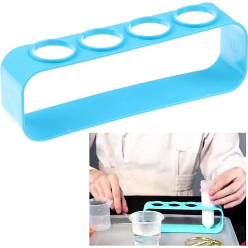Plastic Test Tube Rack 4 Holes Holder Support Burette Stand Lab Test Tube Stand Shelf School Supplies