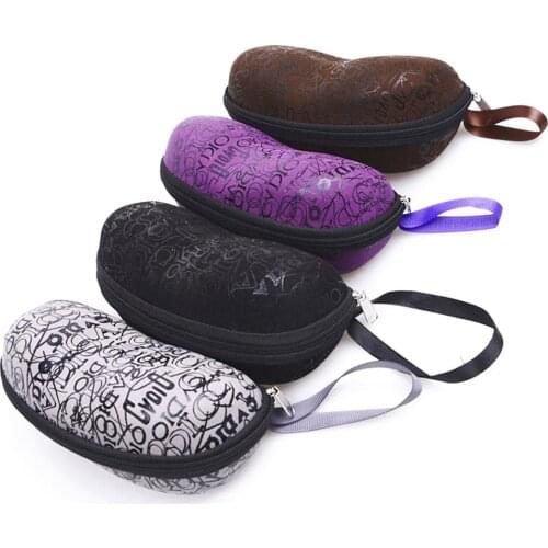 Portable Fashion Protector Zipper Portable Holder Clam Shell Sunglasses Hard Case Glasses Box