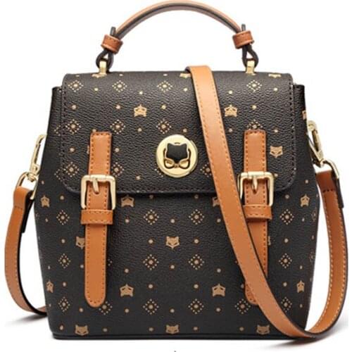 Backpack 2021 New Korean Version of all-match high-end small backpack real cowhide one-shoulder messenger fashion female bag