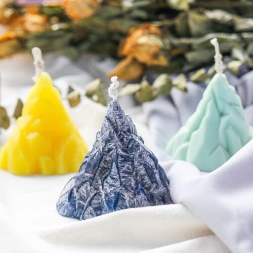 Snow Mountain Silicone Candle Mold for DIY Ice Cube Aromatherapy Candle Plaster Ornaments Handicrafts Ice Tray Mould Hand Gift