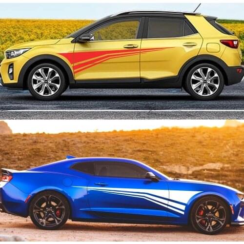 Stylish Car Sticker Long Side Stripe Auto Vinyl Decal Decoration Car DIY Styling Sticker Car Tuning Accessories Car Product 2pcs