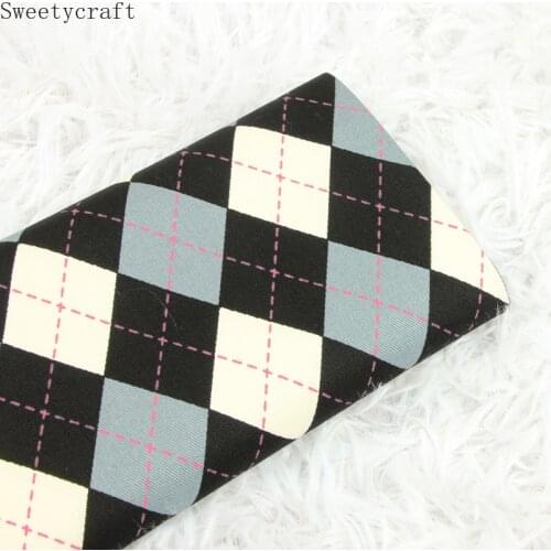 150x45cm cotton fabrics by Yard Dark Series Grid prints tela algodon Handmade Sewing Patchwork Material Accessories Home Textile