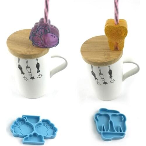 Straw Topper Silicone Mold for Epoxy Resin Crystal Resin Casting Molds Jewelry Making Clay Crafts Cupcake Decoration