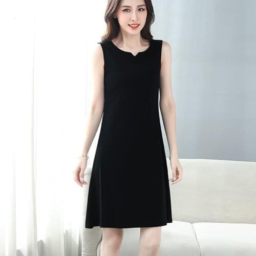Spring summer Woman Cotton Soft Sleeveless Dress Casual Satin Sexy Camisole Elastic Female Home Beach Dresses