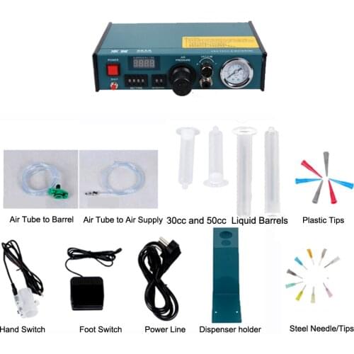1-78 PSI Auto Glue Dispenser 220V 983A PCB Solder Paste silica gel Liquid Adhesive Controller Fluid Dropper