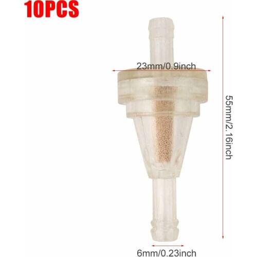 10 Pcs Clear Gas Inline Fuel Filter Motorcycle Gas Fuel Line Bike Fuel Inline Filter for Motorcycle Dirt Bike ATV UTV