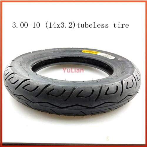 14 inch Vacuum Tubeless Tire CTS 3.00-10 / 14x3.2 fits Electric vehicle Electric Scooters e-Bike 14x3.2 300-10 Explosion-proof