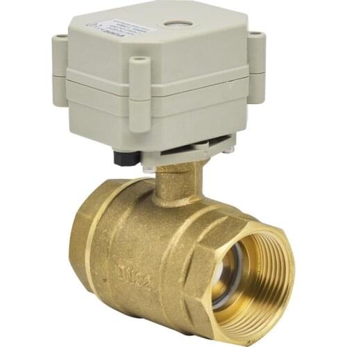 110-23VAC 2-Way Electric Brass Ball Valve 1/4"-1 1/4'' BSP/NPT DN8-DN32 Compact Motorized Ball Valve Electric Valve Auto Return