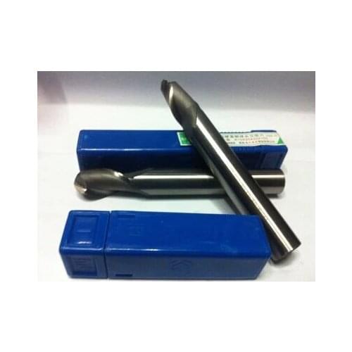 2PCS lengthening R0.75 high speed steel ball end milling cutter, straight shank white steel cutter, R alloy milling cutter