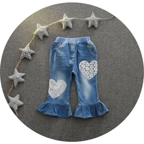 2021 Girls Jeans Causal Denim Pants For Girls Princess Autumn Girls Pantalones Brand Pantalon Enfant Fille Kids Girls Pants