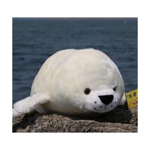 About 48cm white seal plush toy high quality throw pillow birthday gift b4802