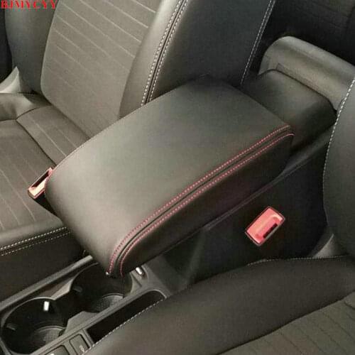 BJMYCYY PU leather Car Armrest Box Cover Car Accessories For VW Volkswagen Tiguan MK1 2007-2014